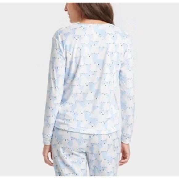 Target Polar Bear Holiday Matching Family Pajama Top Wondershop™ Blue Large - Picture 3 of 9